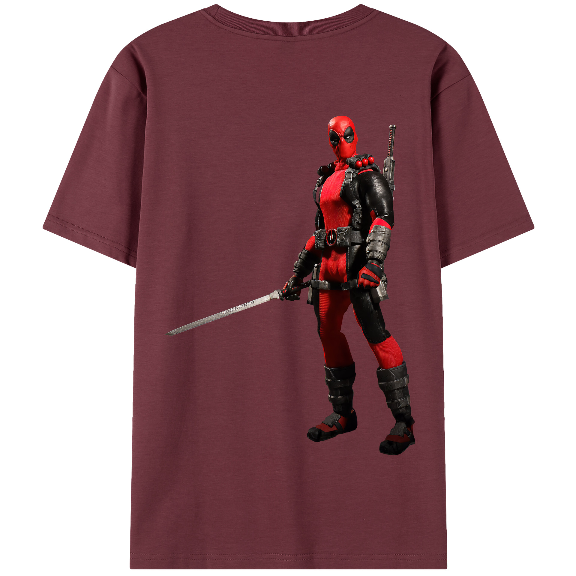 （画像用） Deadpool デッドプール 綿100％半袖Tシャツ（背面プリント）